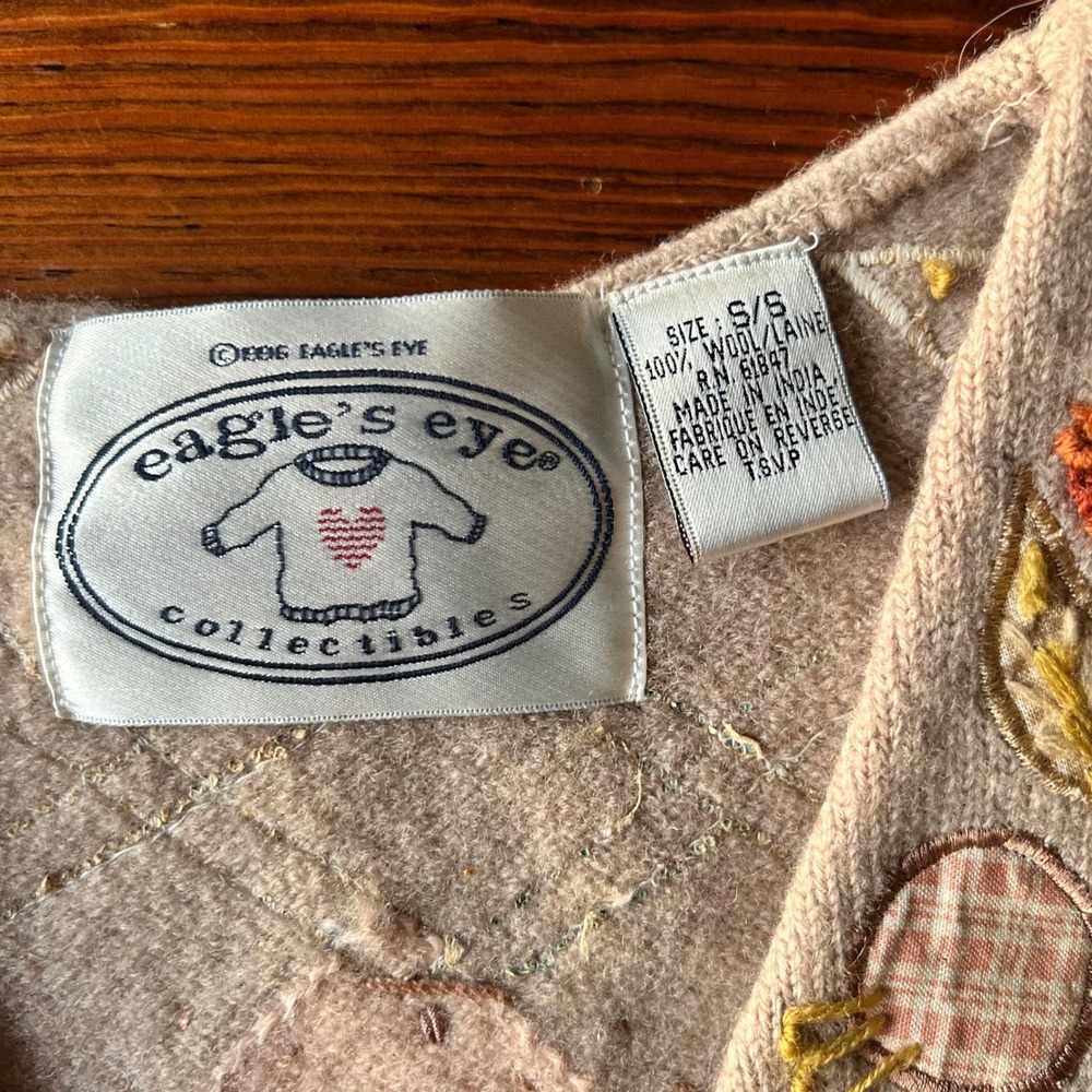 Vintage Eagle's Eye Collectibles Cottage Core Vest Small - Picture 6 of 6